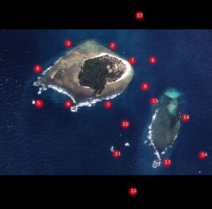 Dive sites around Nikoi